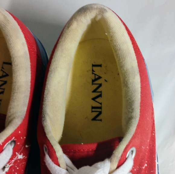 Gallery Dept X Lanvin Melted Low Top Vulcanized Paint Splatter Sneakers - Picture 6 of 10